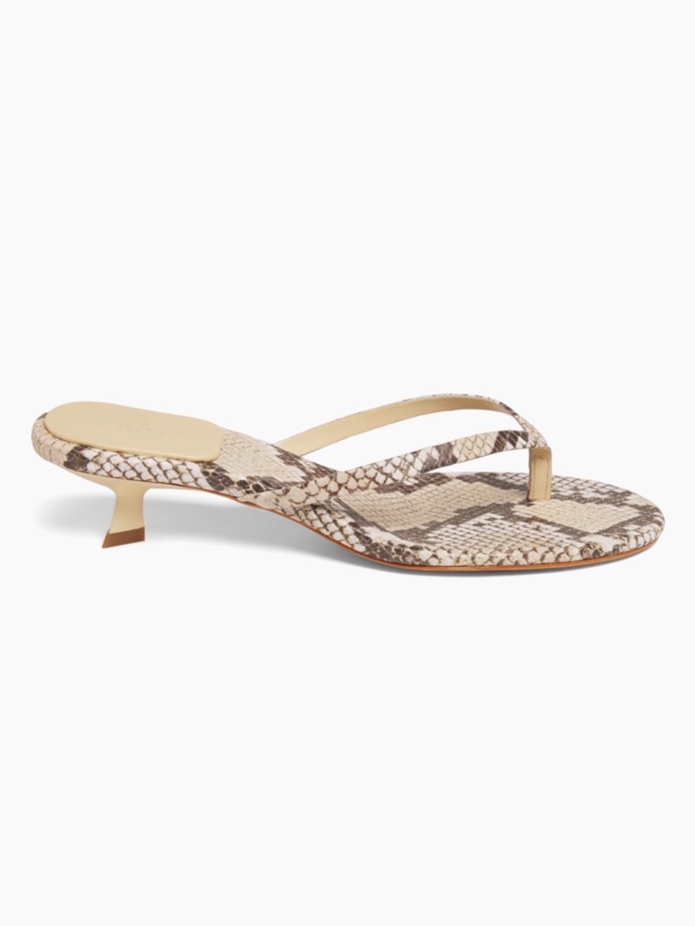 Schutz Carolyn Snake-Print Leather Sandals - Picture 2 of 6